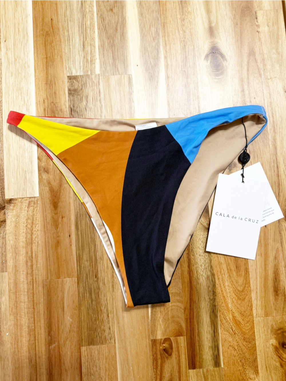 Cala De La Cruz Arecife Bikini Bottom In A Abstract Multicolor Lava Cafe NEW - Picture 6 of 12